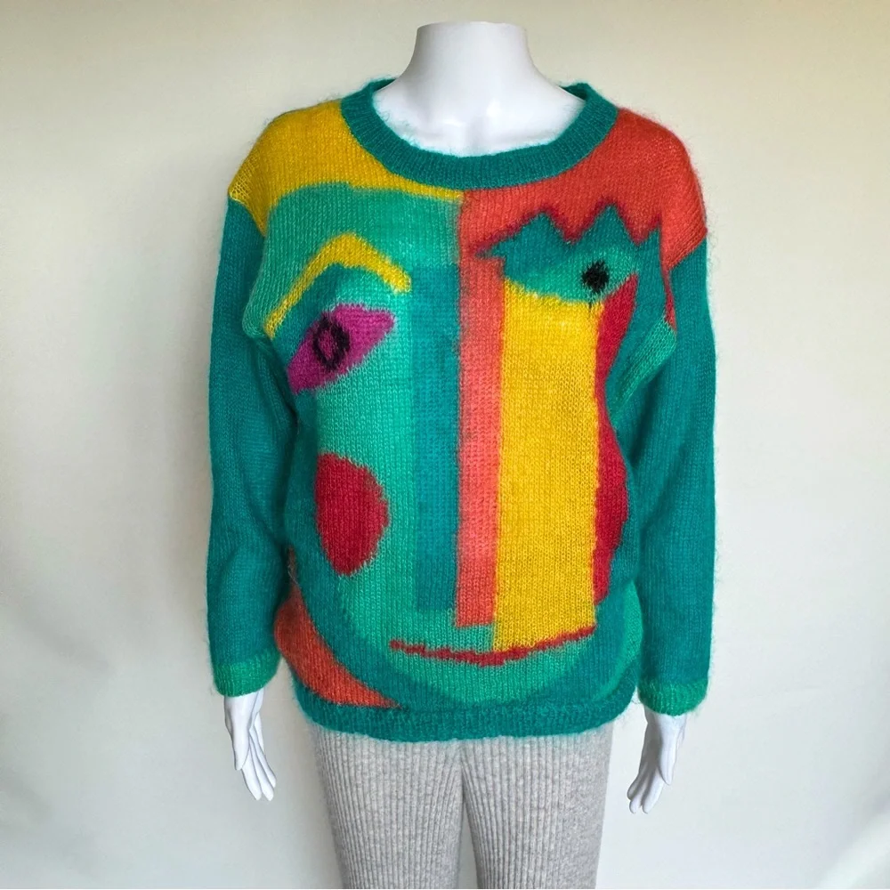 Jeanne Pierre 80s Picasso Mohair Blend Sweater Women's P